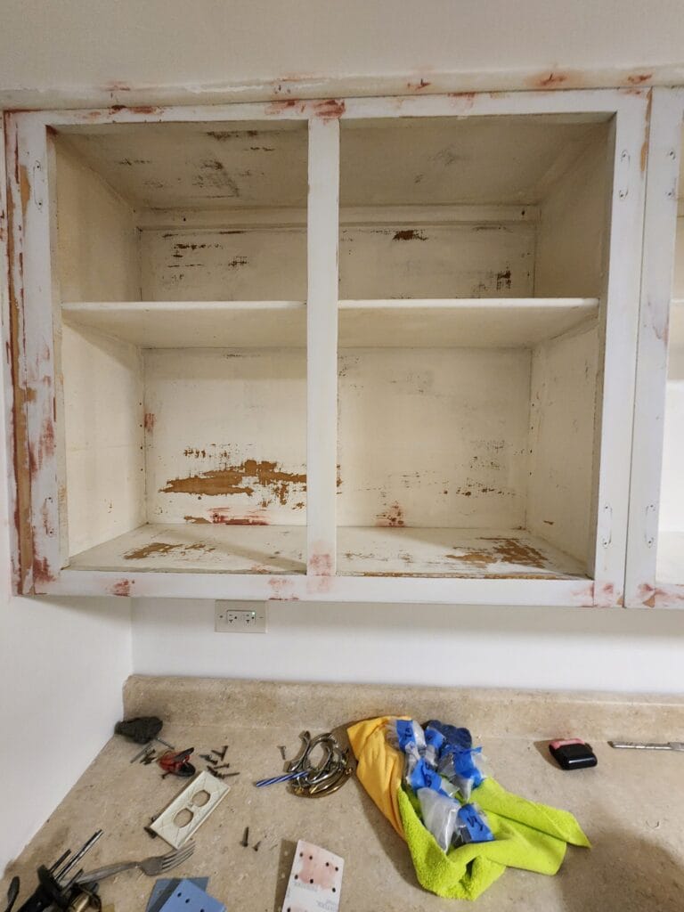 Before and after kitchen interior painting transformation in Chicago